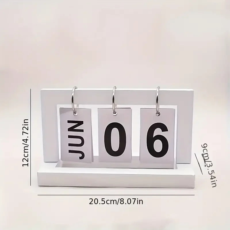 Ins Minimalist Style Living Room Office Decoration Wooden Calendar Ornament Modern Desk Accessories Simple Home Decor Crafts Gif
