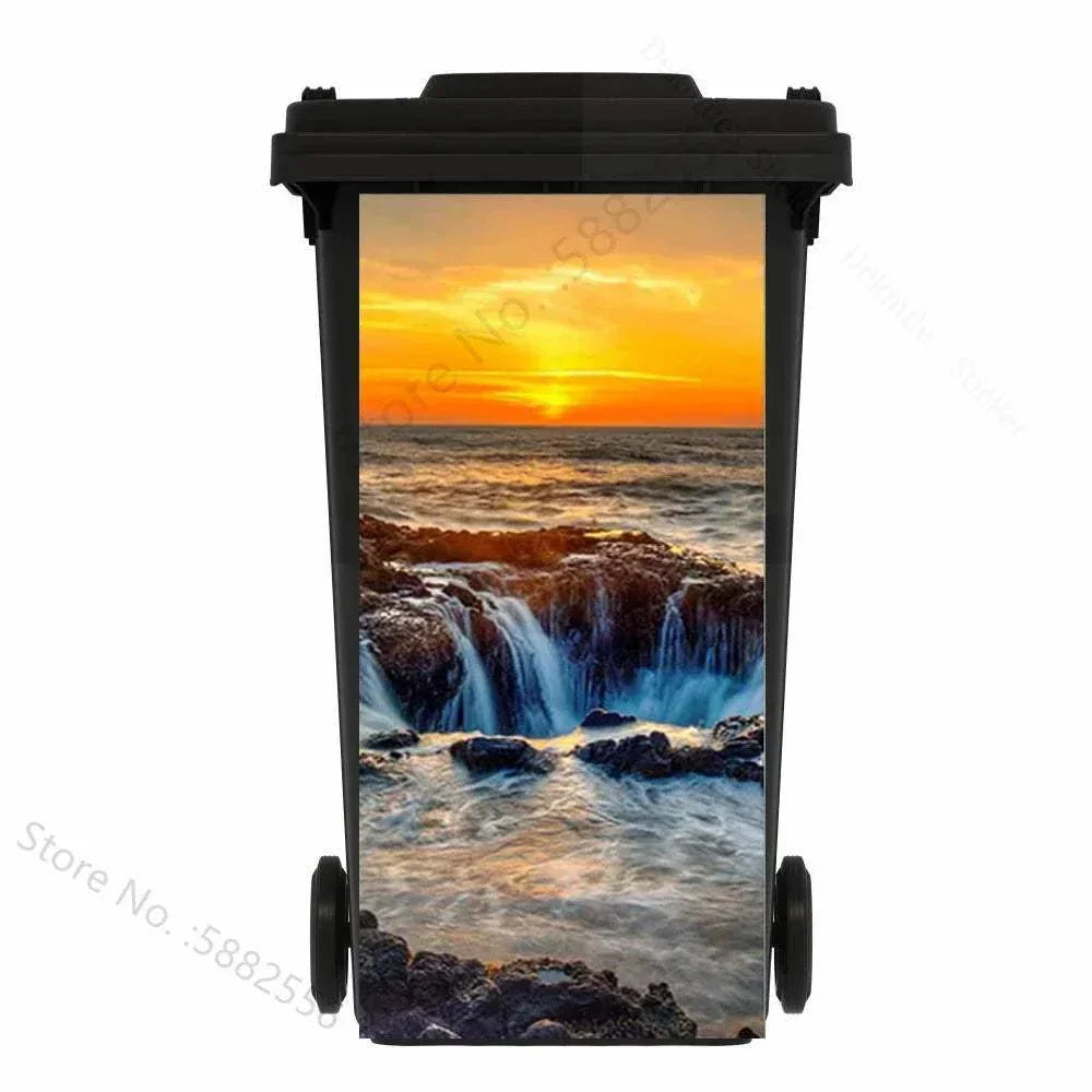 Self-adhesive PVC Trash Can Sticker