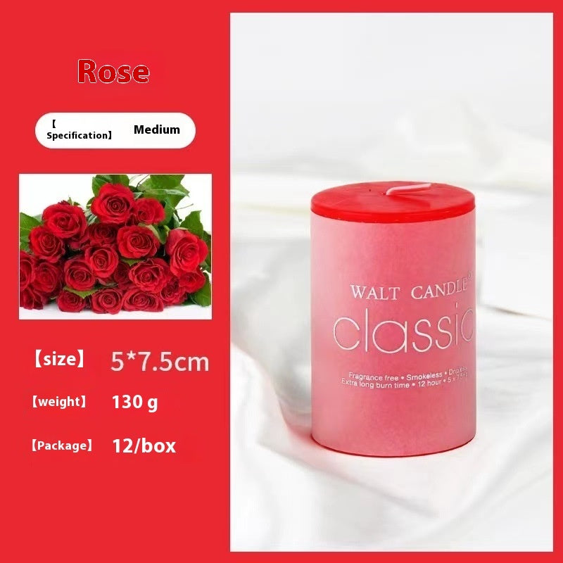Cylindrical Color Fragrance Smokeless Candles