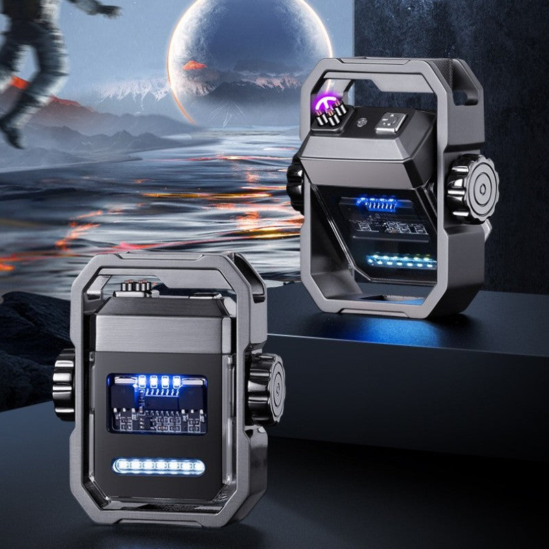 New Pulse Lighter Double Arc Outdoor Windproof Type-C Charging