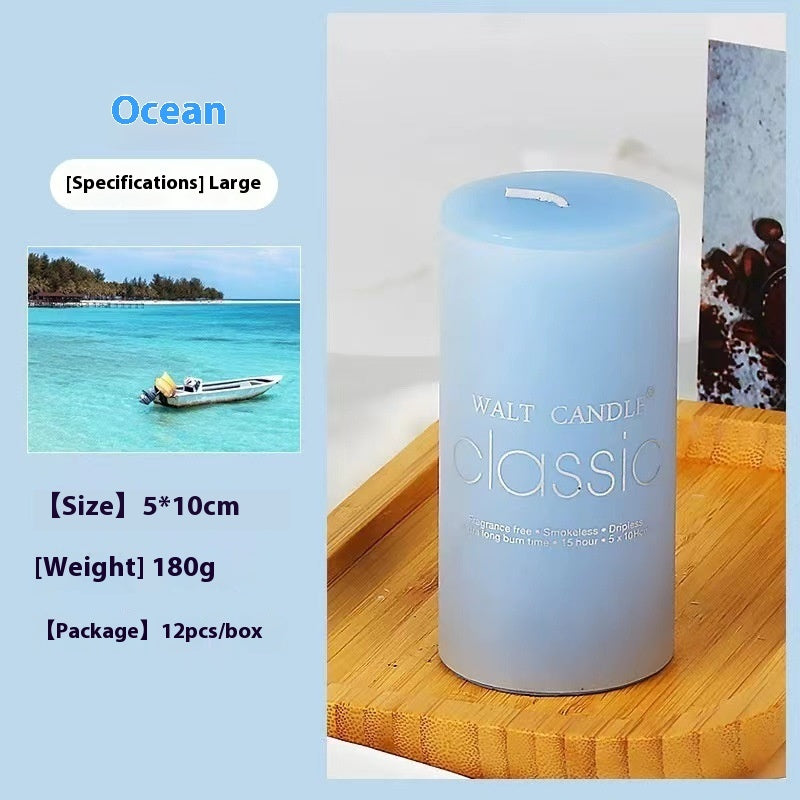 Cylindrical Color Fragrance Smokeless Candles