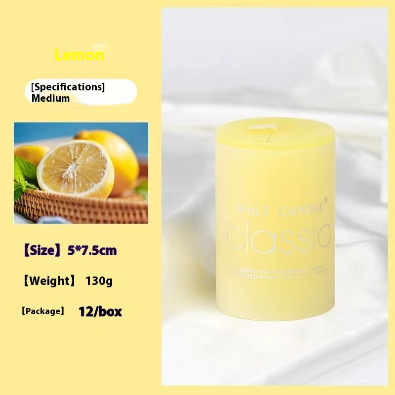 Cylindrical Color Fragrance Smokeless Candles