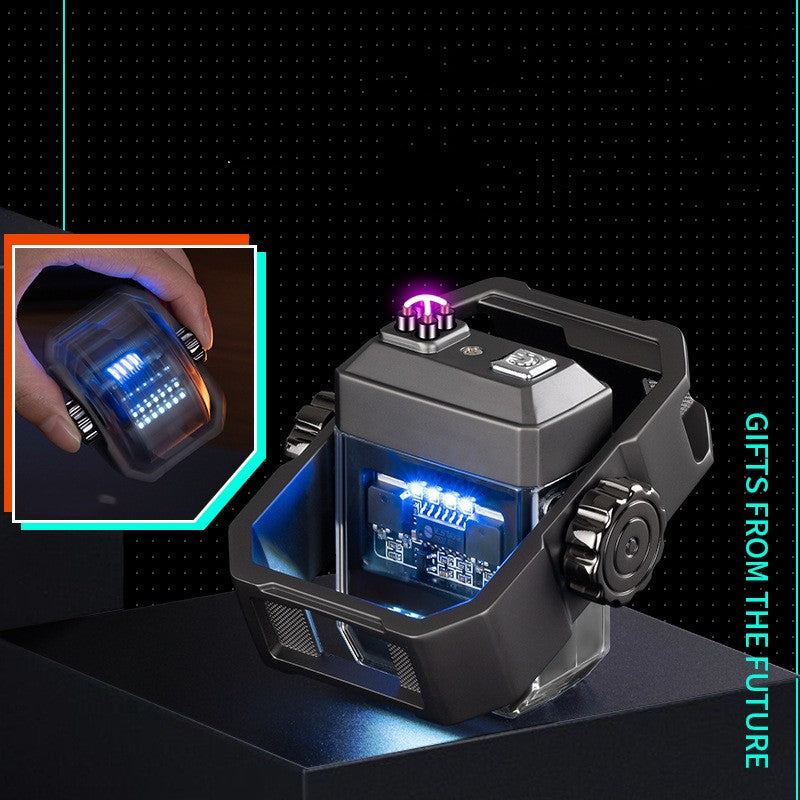 New Pulse Lighter Double Arc Outdoor Windproof Type-C Charging