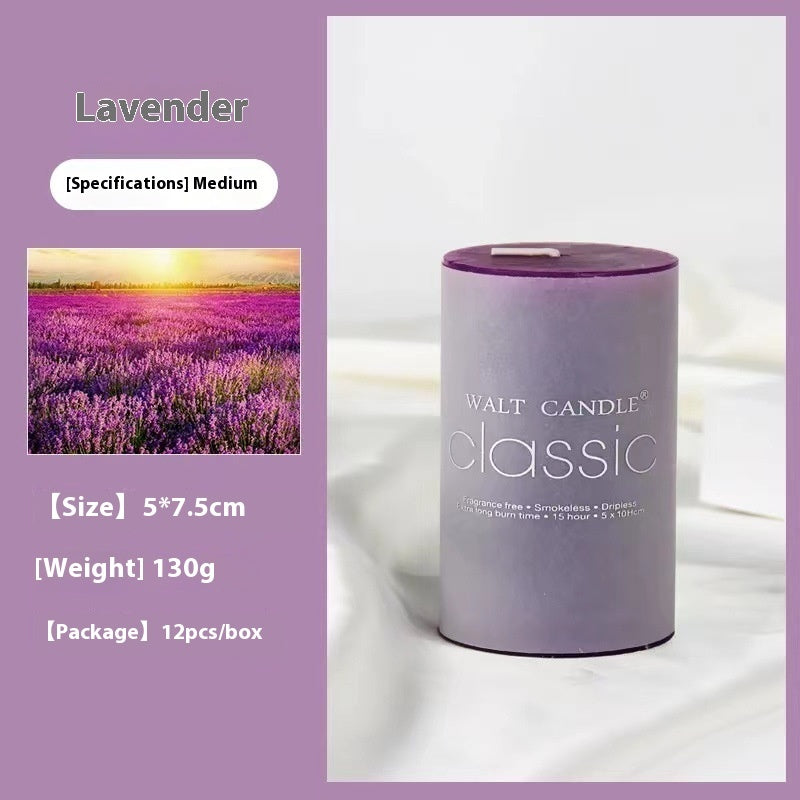 Cylindrical Color Fragrance Smokeless Candles