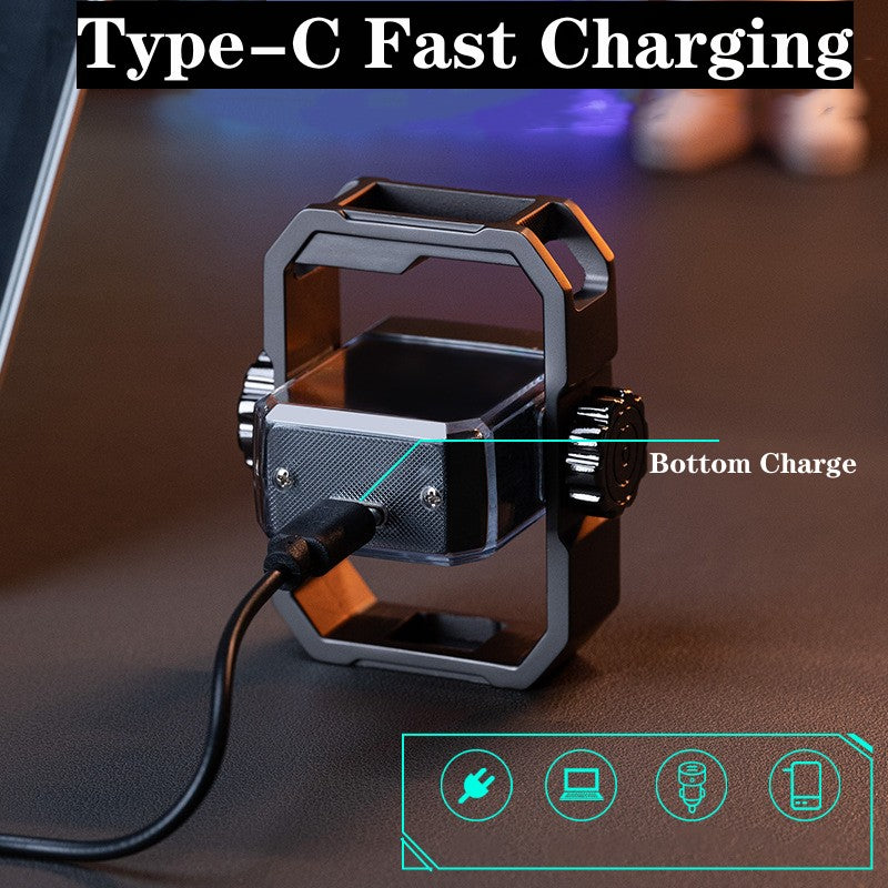 New Pulse Lighter Double Arc Outdoor Windproof Type-C Charging 