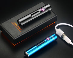 Electric Metal Lighters Smoking Windproof Dual Plasma Rechargeable 