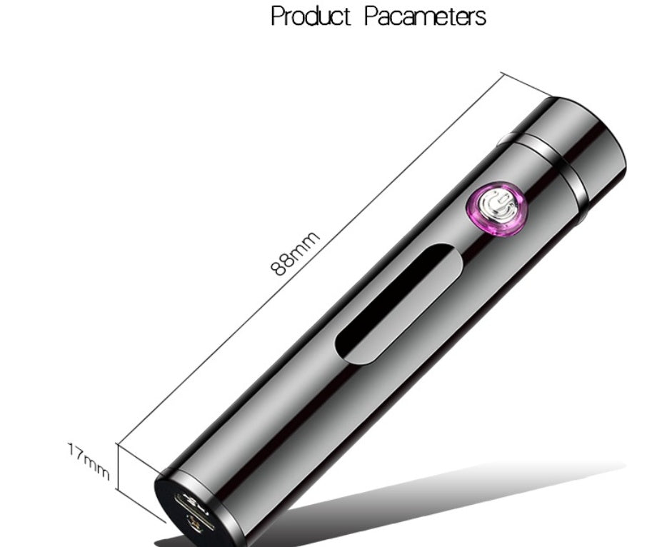 Electric Metal Rechargeable Lighters Smoking Windproof Dual Plasma