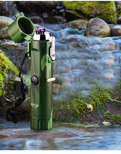 Outdoor Travel Compass Rechargeable Lighter Tube Waterproof Lighter