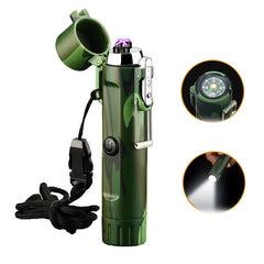 Outdoor Travel Compass Rechargeable Lighter Tube Waterproof Lighter
