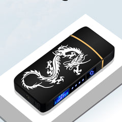 Windproof Electric Dual  Lighter USB Rechargeable Flameless Plasma 