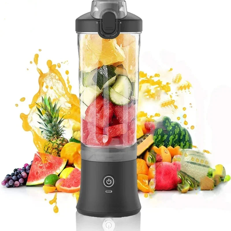 Portable Blender 600ML Electric Juicer Fruit Mixers 4000mAh USB 