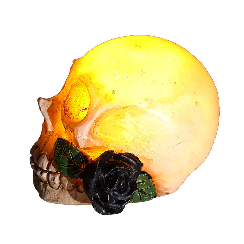 Halloween Decorations With Light Skull Glowing