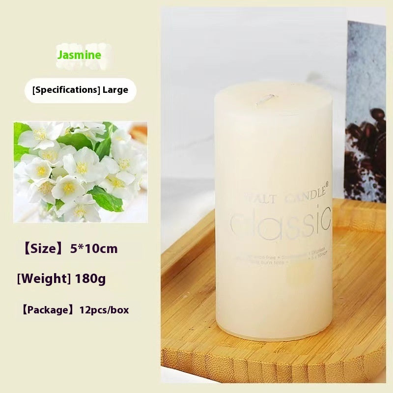 Cylindrical Color Fragrance Smokeless Candles