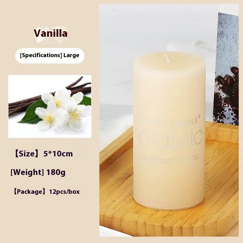 Cylindrical Color Fragrance Smokeless Candles