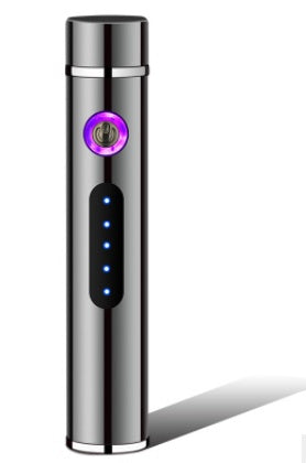 Electric Metal Rechargeable Lighters Smoking Windproof Dual Plasma
