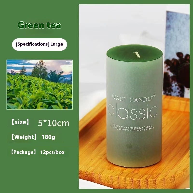 Cylindrical Color Fragrance Smokeless Candles