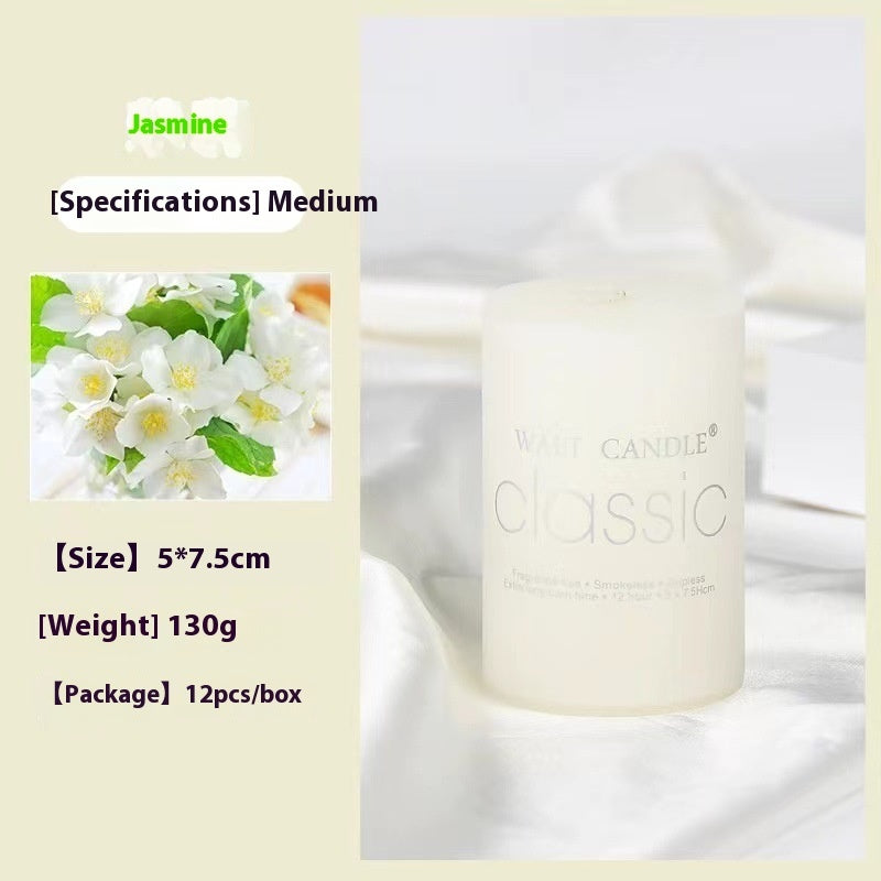 Cylindrical Color Fragrance Smokeless Candles