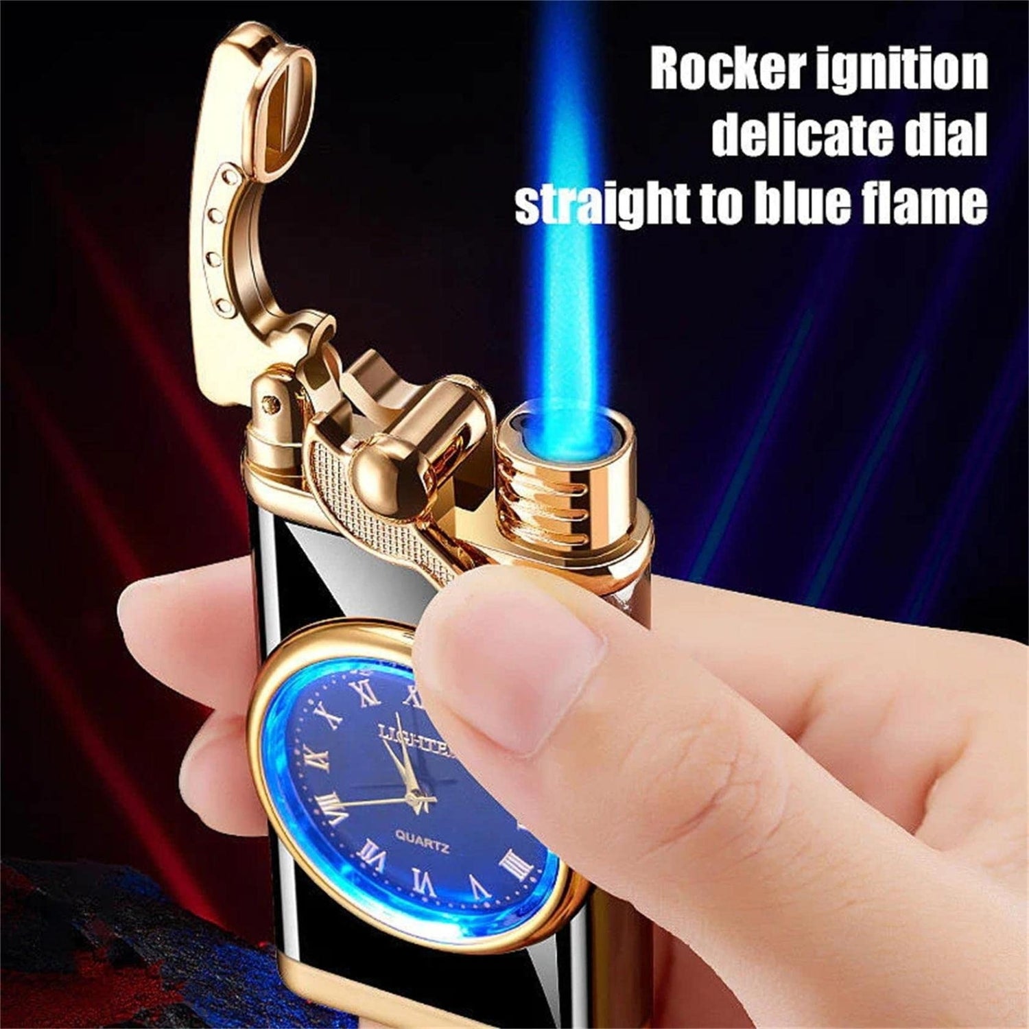 New Lighter With Electric Watch Rocker Arm Automatic Ignition 