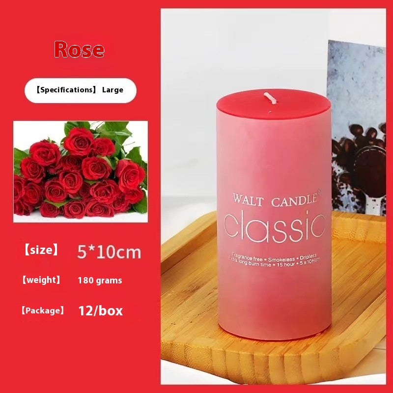 Cylindrical Color Fragrance Smokeless Candles