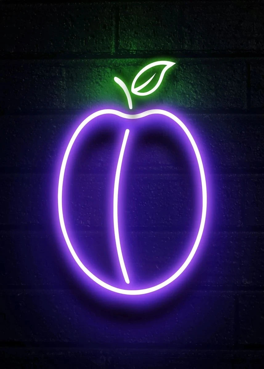 Pineapple Strawberry Banana Peach Fruit Neon Sign Poster Canvas Painting Print Wall Pictures Restaurant Kitchen Bar Room Decor