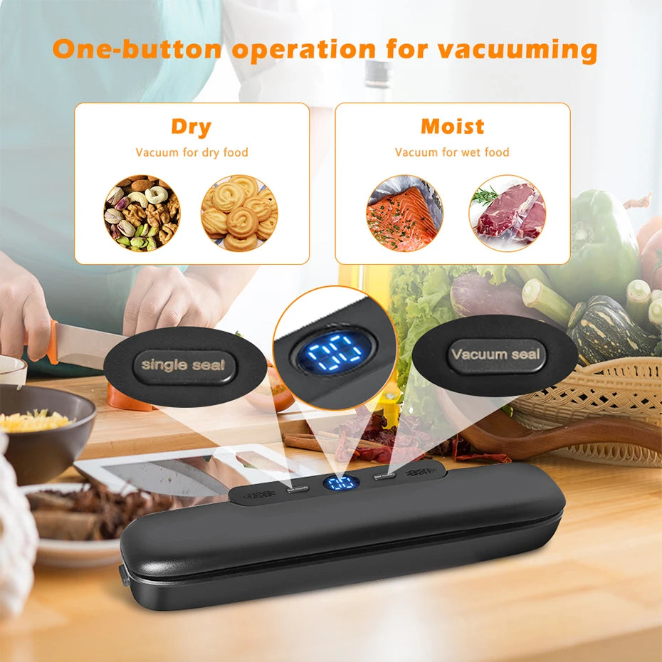 Vacuum Sealer Packaging Machine Food With Free 10pcs Vacuum bags