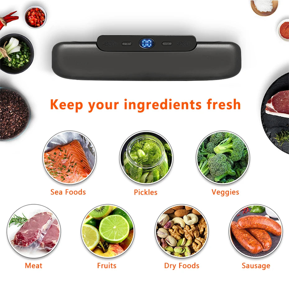Vacuum Sealer Packaging Machine Food With Free 10pcs Vacuum bags