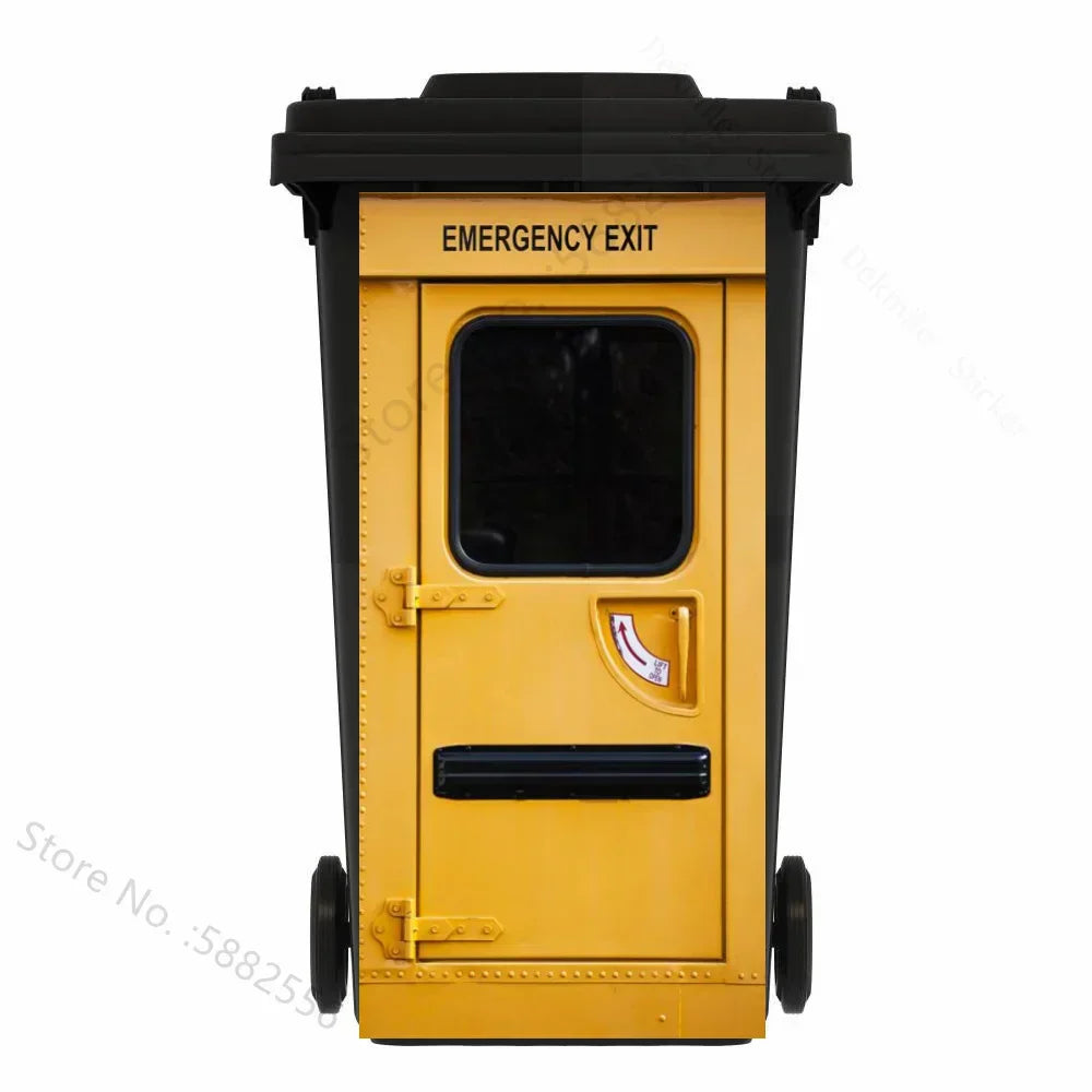 Self-adhesive PVC Trash Can Sticker