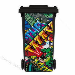 Self-adhesive PVC Trash Can Sticker