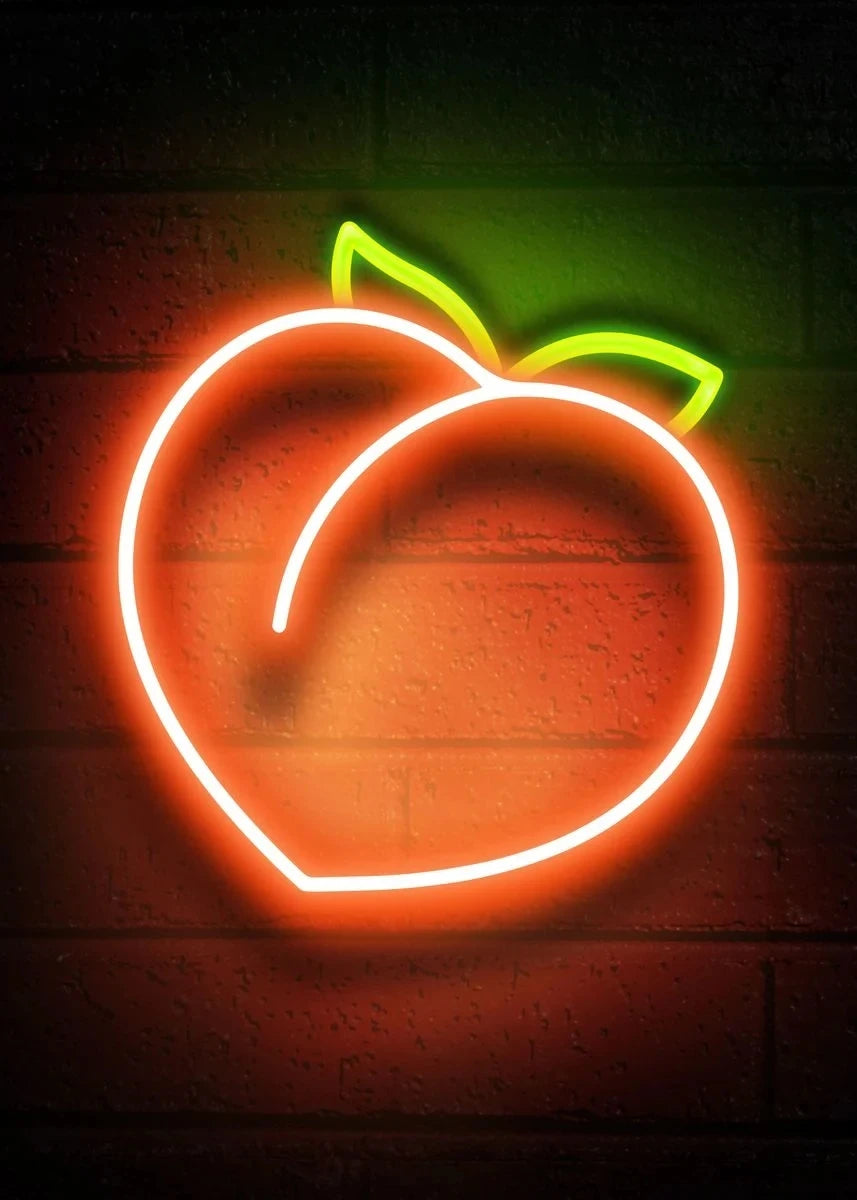 Pineapple Strawberry Banana Peach Fruit Neon Sign Poster Canvas Painting Print Wall Pictures Restaurant Kitchen Bar Room Decor