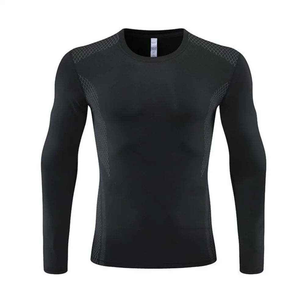 Men Long Sleeve Tracksuits GYM Fitness Tee + Leggings Men's Sport Running Set Yoga Skiing Basketball Football Clothes Suit 102