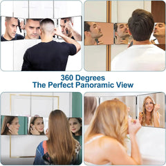 Black Portable 360 Trifold Mirror