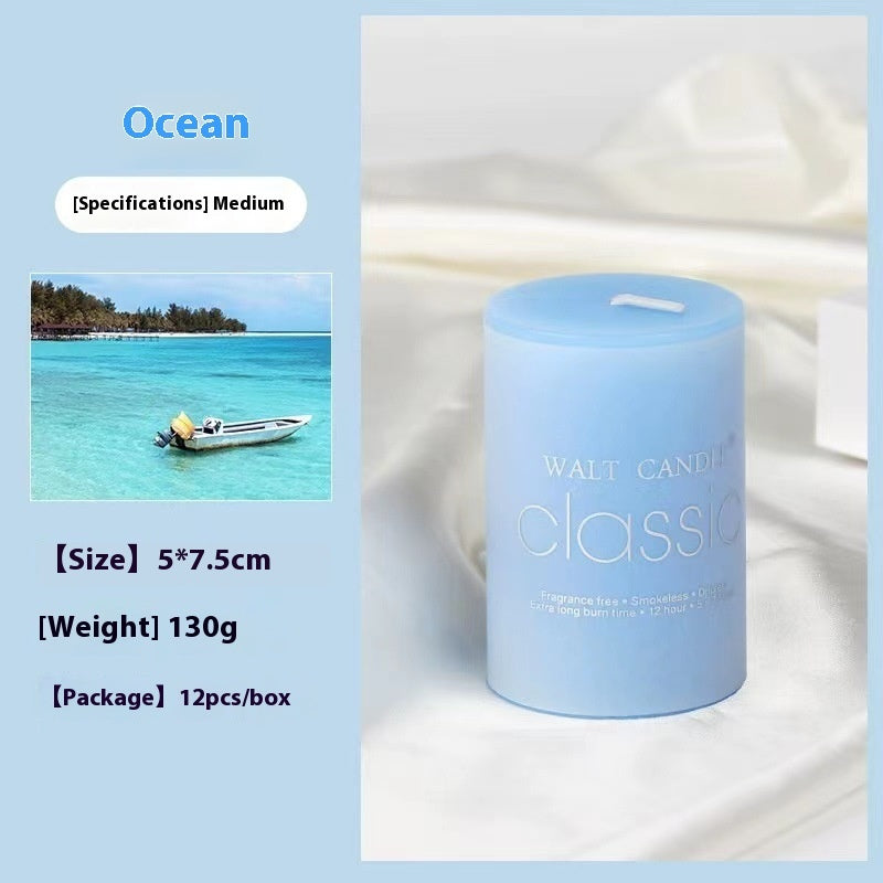 Cylindrical Color Fragrance Smokeless Candles