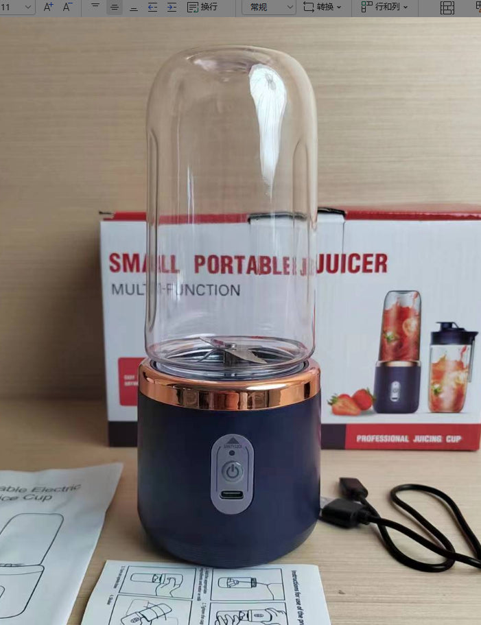 6blade Portable Blender Mini Juicer Cup Extractor Smoothie USB Charging