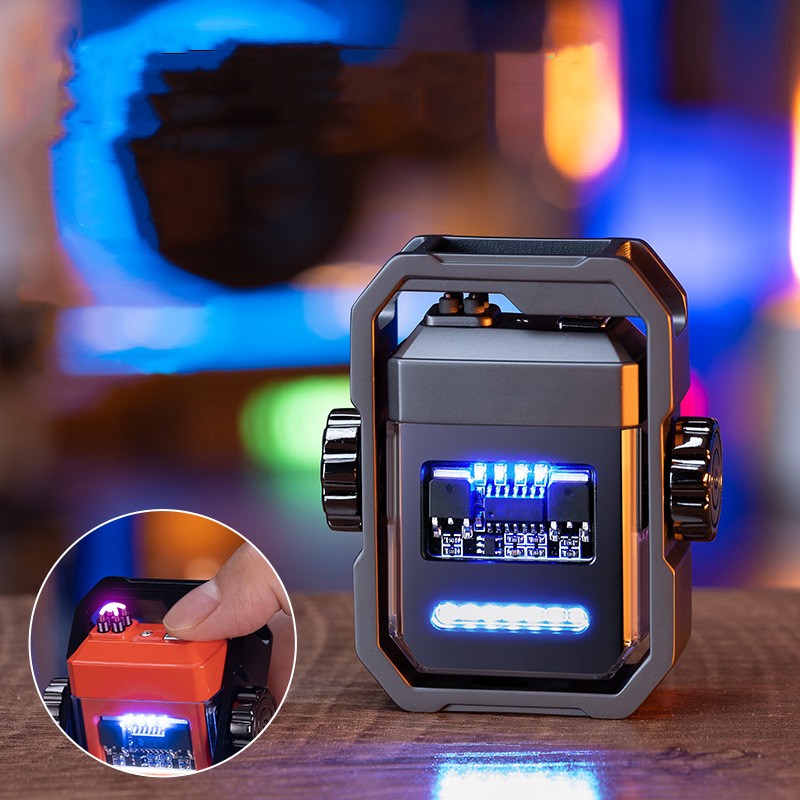 New Pulse Lighter Double Arc Outdoor Windproof Type-C Charging