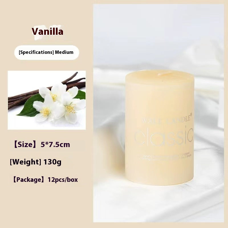 Cylindrical Color Fragrance Smokeless Candles