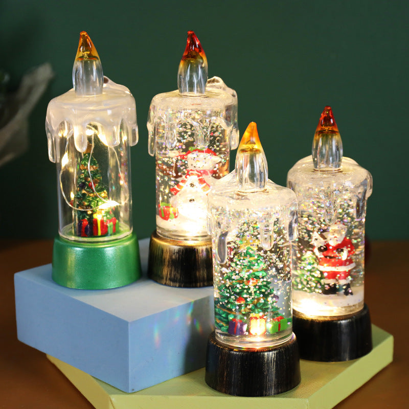 Christmas Decorations Candle Light Crystal