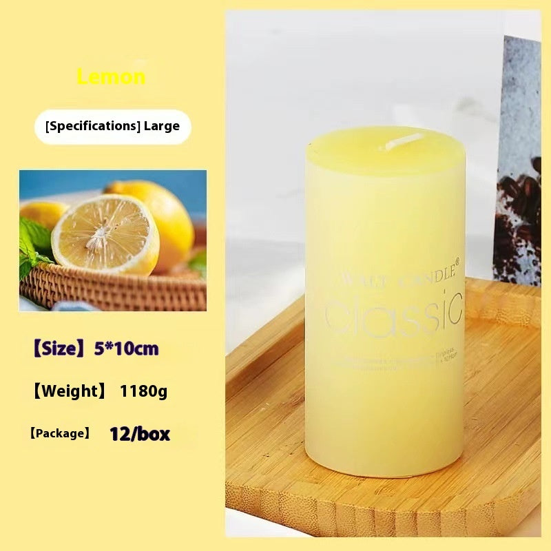 Cylindrical Color Fragrance Smokeless Candles