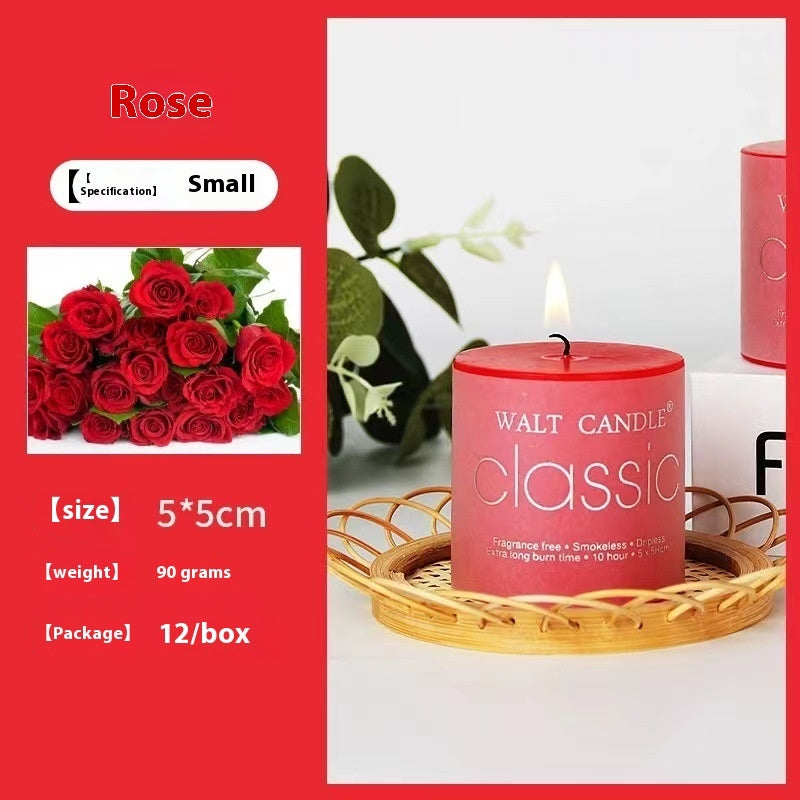 Cylindrical Color Fragrance Smokeless Candles