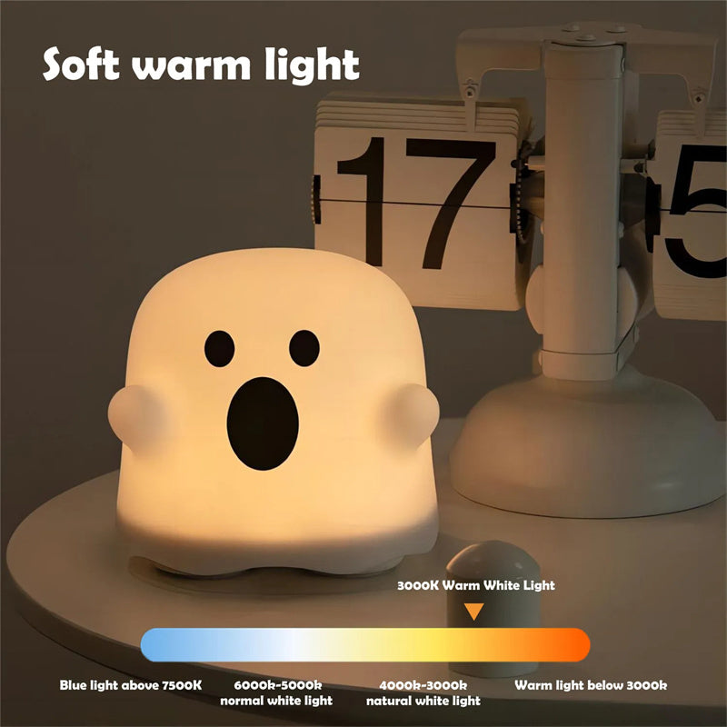 Home Decor Silicone Night Light Bedside Table Lamp LED Touch Sensor